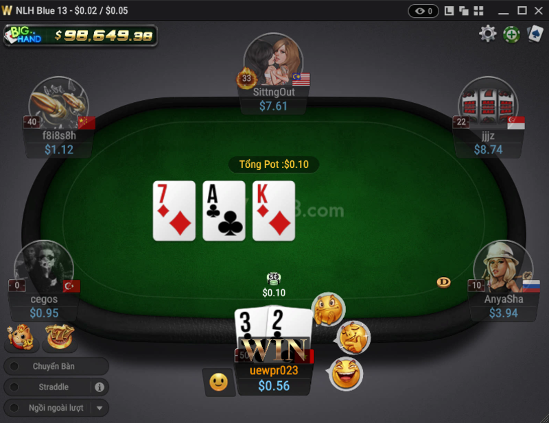 123B là địa chỉ chơi poker online tiền thật